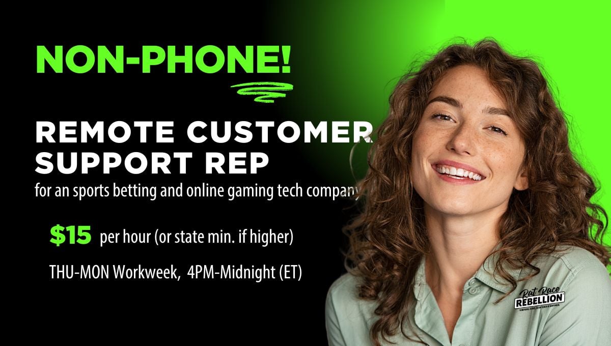 NON PHONE Remote Customer Support Representative