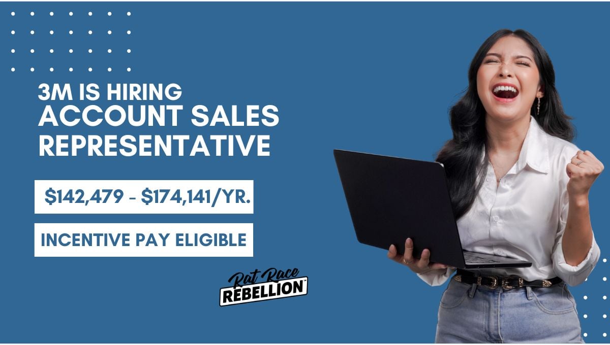 3M is Hiring: Account Sales Representative - $142,479 - $179,141/yr.