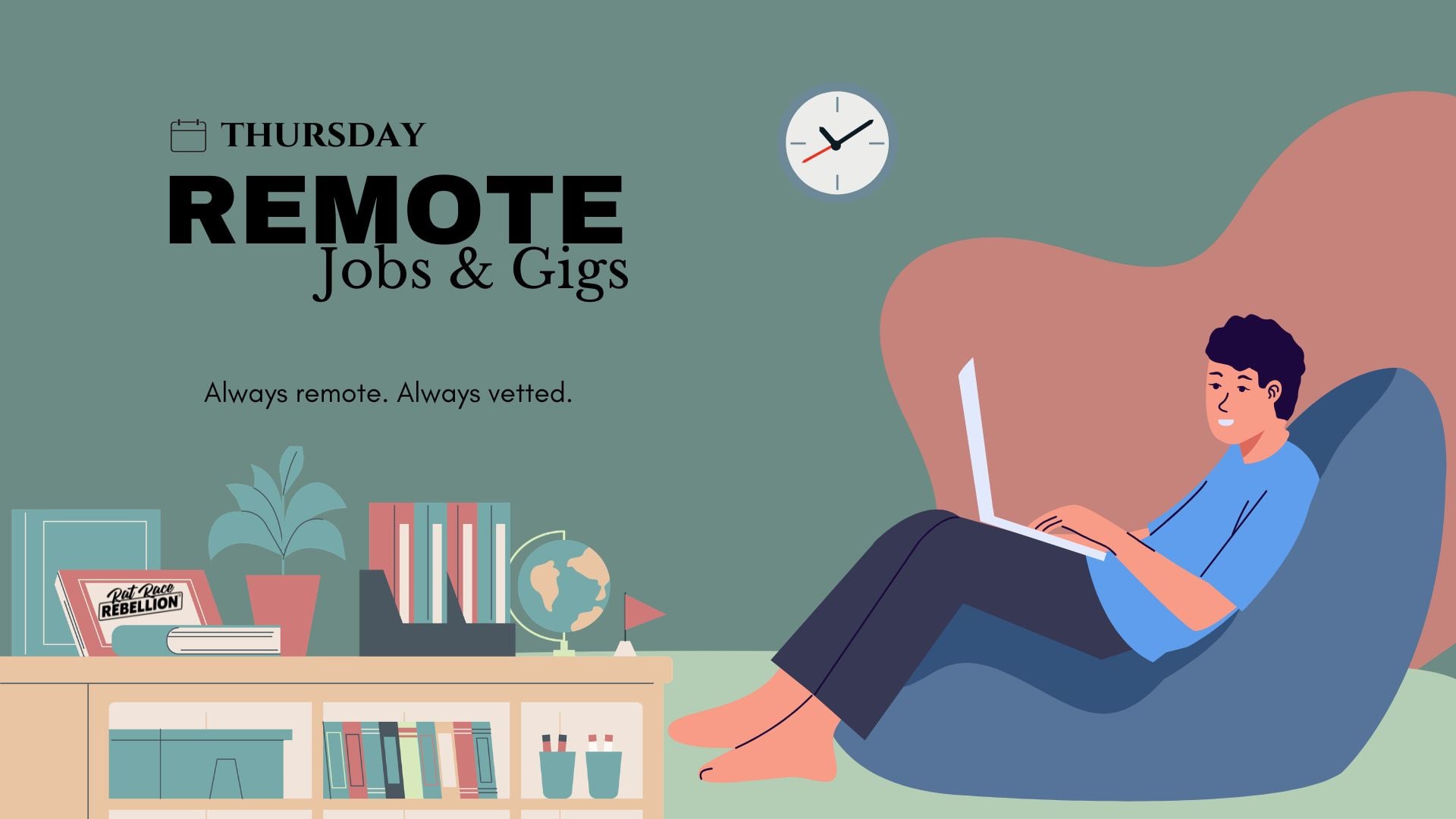 Blue and Yellow Flat Illustration Style Work From Home Benefits Presentation (10)