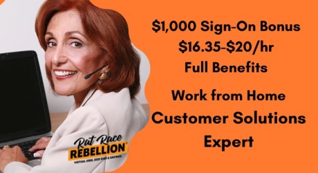 $1,000 Sign-On Bonus, $16.35-$20/hr - Work from Home Customer Solutions Expert