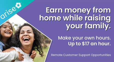 Earn money from home while raising your family. Make your own hours. Up to $17an hour. Remote Customer Support Opportunities.