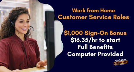 Work from Home Customer Service Roles, $1,000 Sign-On Bonu, $16.35/hr to start, Full Benefits, Computer Provided