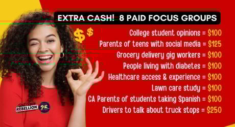 EXTRA CASH! 8 PAID FOCUS GROUPS