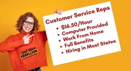 Customer Servic Reps. $16.50.hour, computer provided, work from home, full benefits, hiring in most states