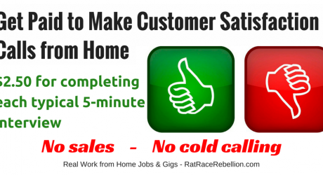 get paid to make customer satisfaction calls from home no cold calling for jobs