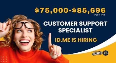 ID.me is hirng Customer Support Specialist