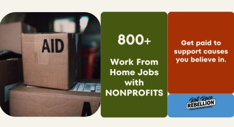More than eight hundred work from home jobs with nonprofit organizations. Get paid to support causes you belive in.