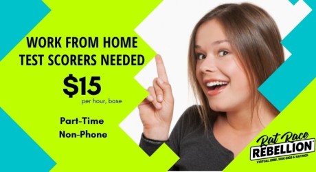 work from home test scorers needed. $15 per hour, base. Part-time, non-phone