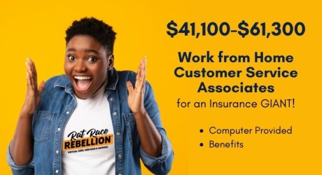 Work from Home Customer Service Associates for an Insurance GIANT! $41,100-$61,300, Computer Provided, Benefits