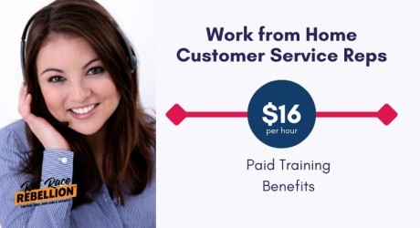 Work from home customer service reps. $16/hour, paid training, benefits
